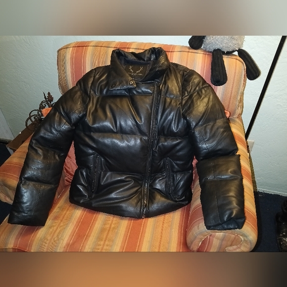 Bod&Christensen Black Leather Jacket Size LG - Picture 2 of 9